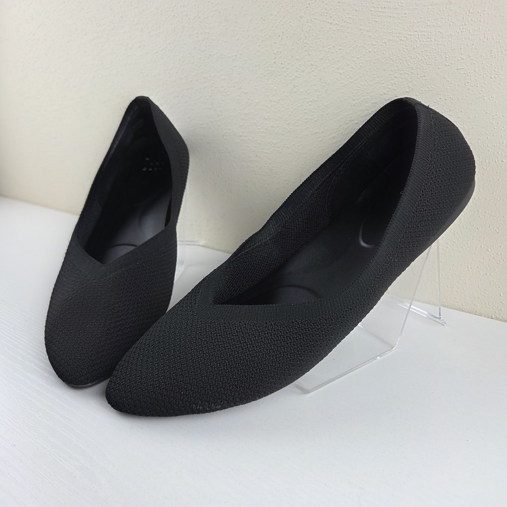 A New Day Claire Knit Washable Ballet Flats Black  Women's Size 11